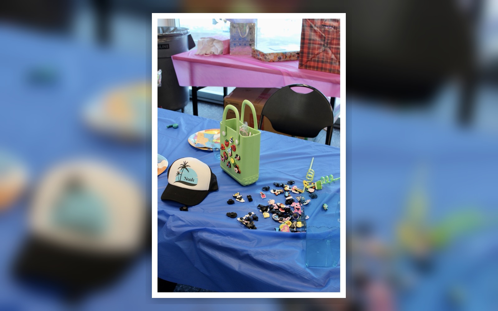 Custom Hat and Bag Decor
